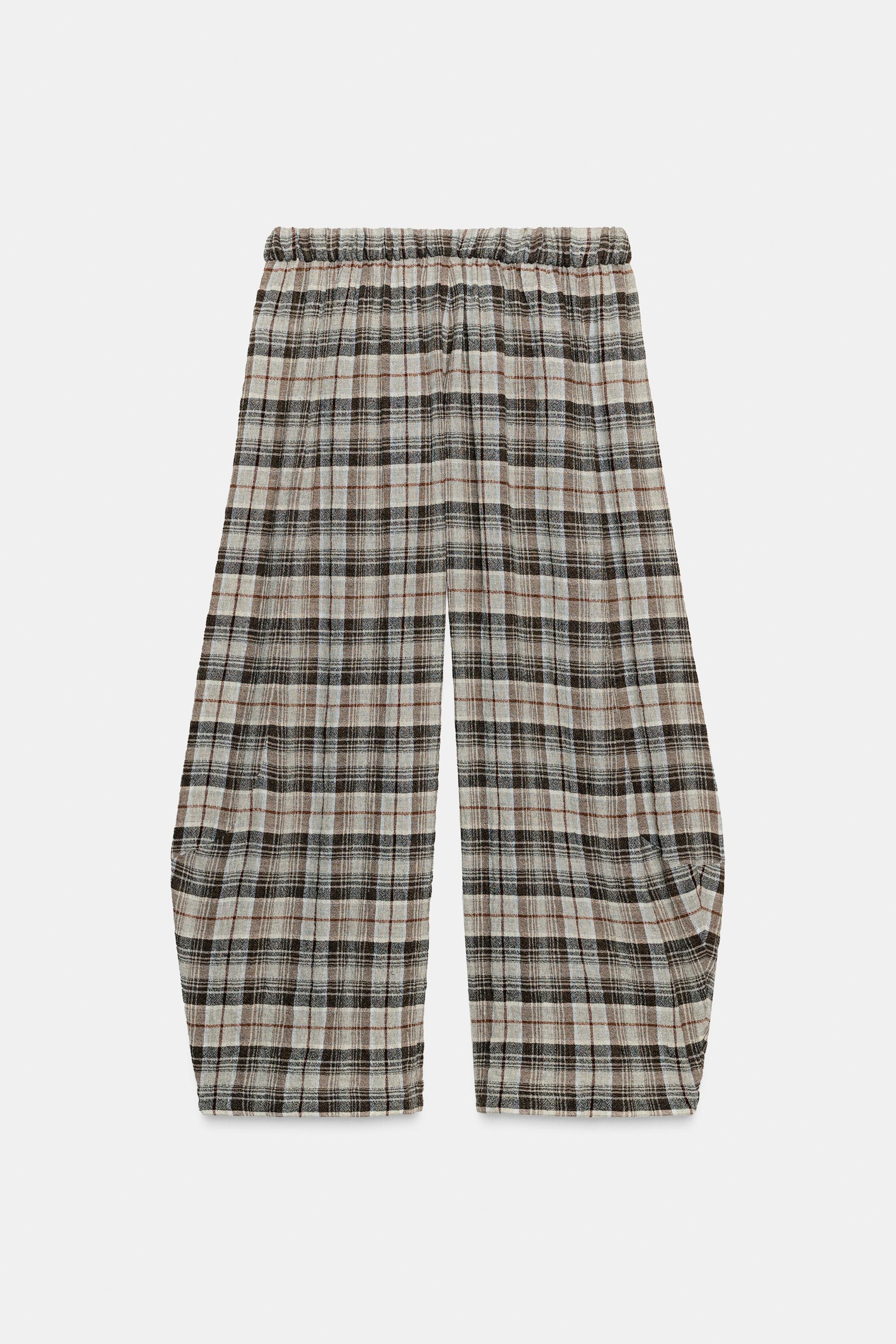 PLAID VOLUME PANTS ZW COLLECTION | Zara US