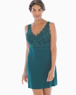 Cool Nights Lurex Lace Sleep Chemise Deep Teal | Soma Intimates