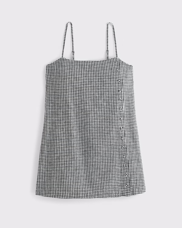 Linen-Blend Button Skort | Abercrombie & Fitch (UK)