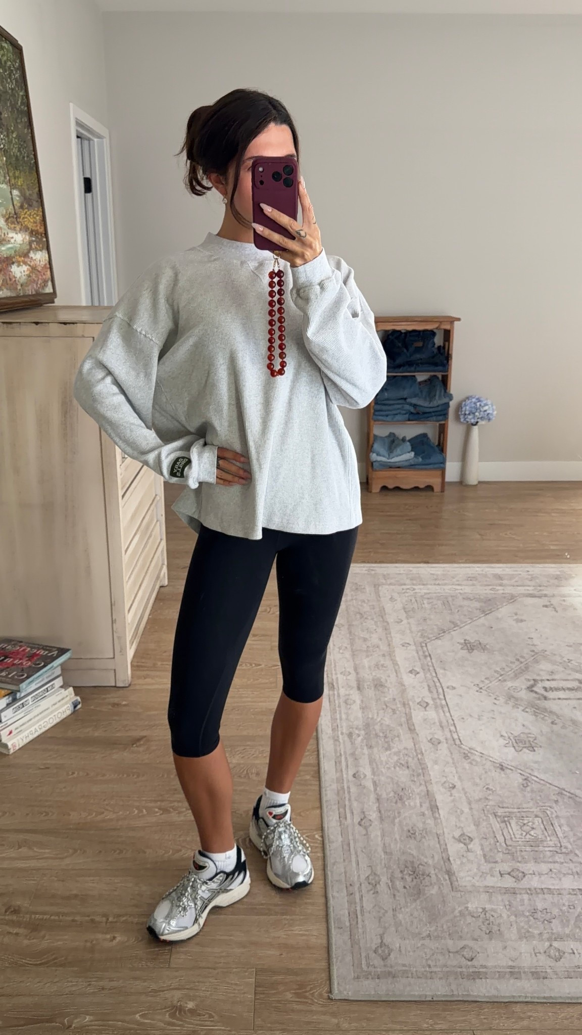 Sporty winter outfit! Thermal is daily drills and Capri leggings are size S from splits 59! TTS in shoes 

#LTKFindsUnder100 #LTKfitnessgoals #LTKselfcare