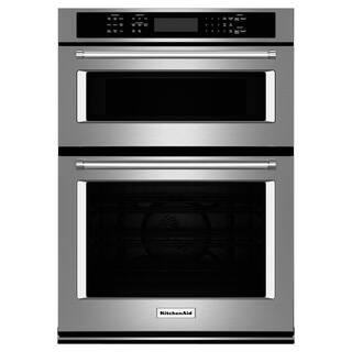 KitchenAid 30 in. Electric Even-Heat True Convection Wall Oven with Built-In Microwave in Stainle... | The Home Depot