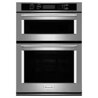 KitchenAid 30 in. Electric Even-Heat True Convection Wall Oven with Built-In Microwave in Stainle... | The Home Depot