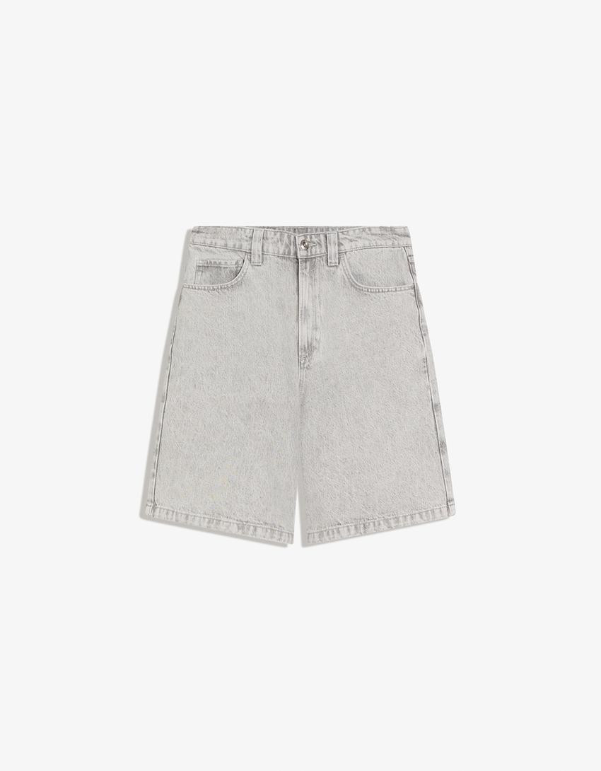 Baggy denim shorts - Skirts & shorts - Women | Bershka UK