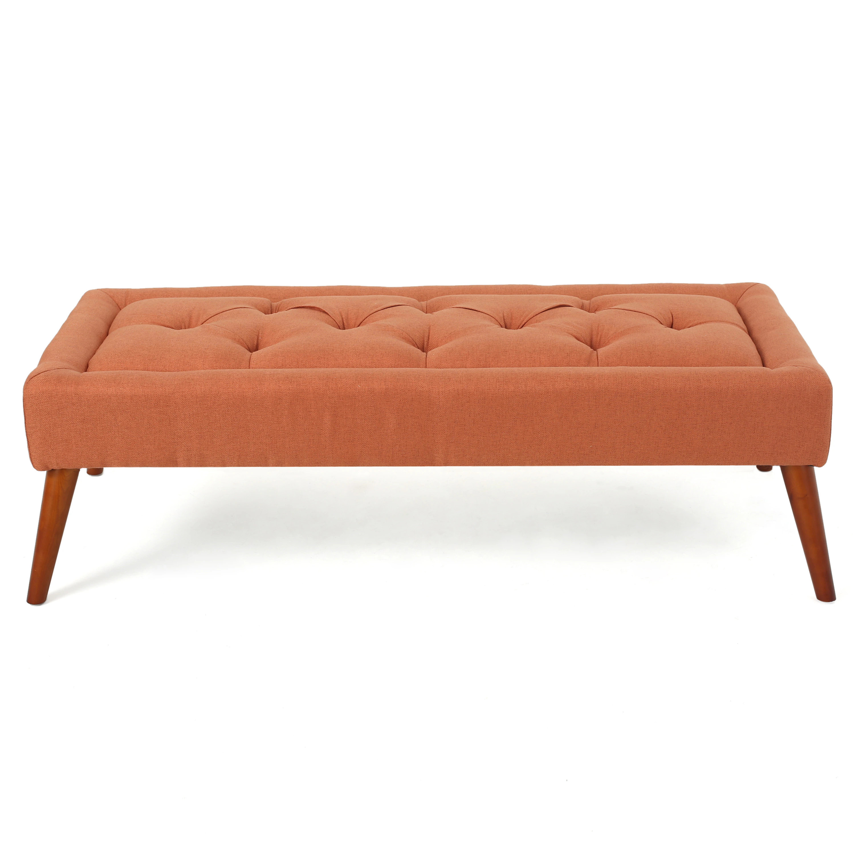Best Selling Home Decor Modern Orange Ottoman Polyester | 298888 | Lowe's