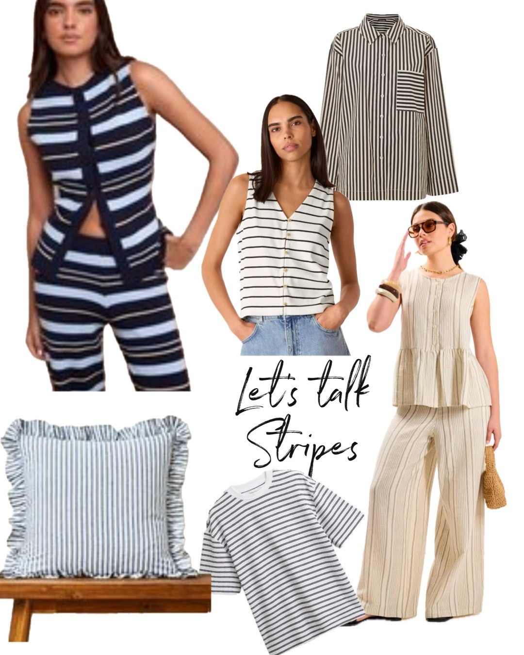 Stripes never go out of style, some great wardrobe stables and pieces I have found, including these pretty frilled edge striped pillows 

#LTKspring #LTKstyletip #LTKuk