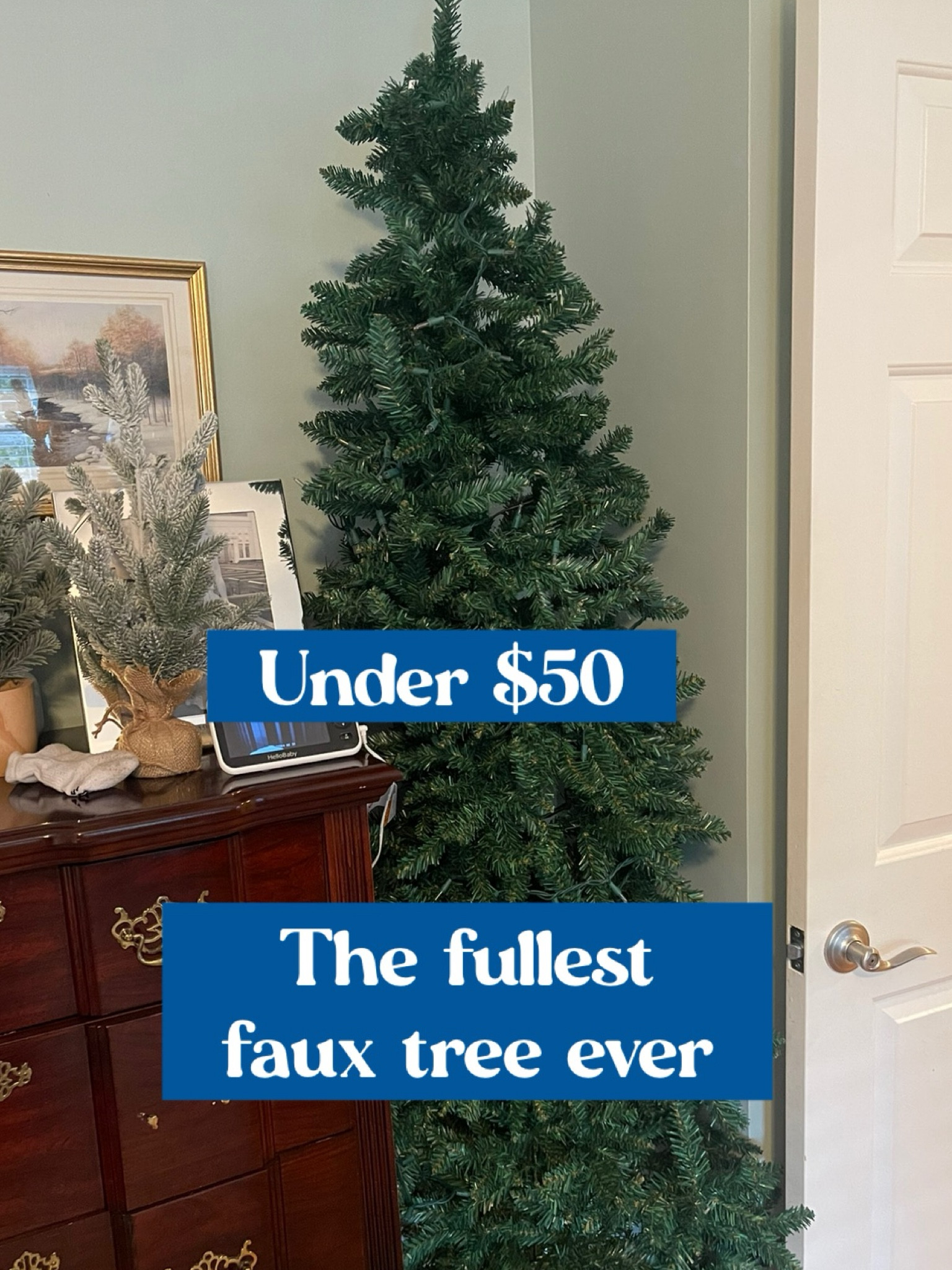 I own 3 of these slim artificial Christmas trees

#LTKHoliday #LTKHome #LTKFindsUnder50