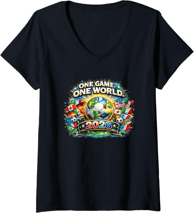 Women's Global Soccer Fest 2026 North America Tour USA Canada Mexico V-Neck T-Shirt | Amazon (US)