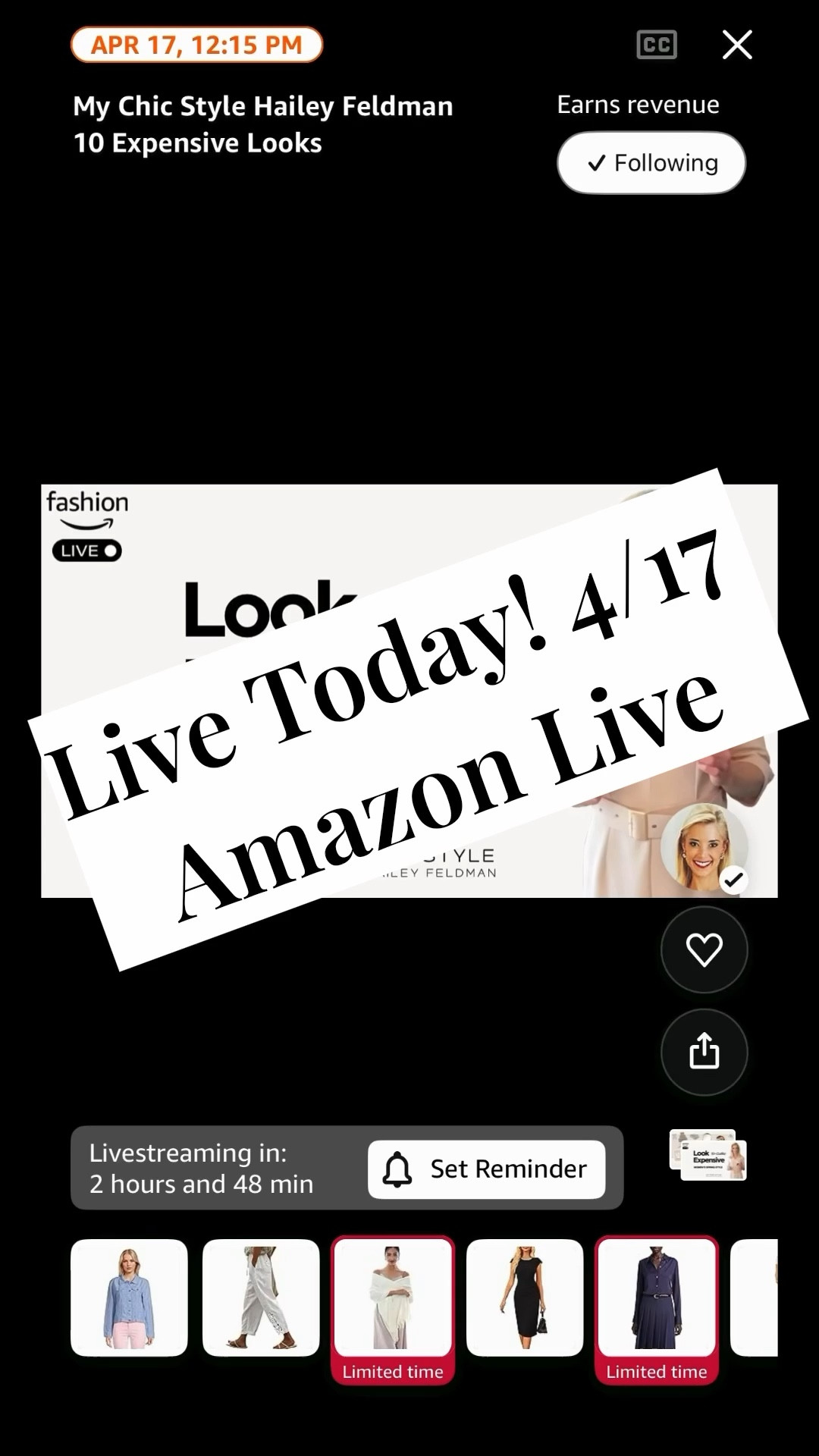In today’s livestream, I’m revealing the hidden language of luxury — the gold accents, crisp textures, clean silhouettes, and structured basics that create an expensive-looking outfit without the designer price tag.
JOIN ‣ https://www.amazon.com/live/broadcast/08b5d6f2-c84a-498b-ba45-597a0252cb64?ref_=cm_sw_r_cp_ud_cm_sw_al__7VXZ7Z7DTG9N2X4EA4B7

Join me live to learn how to build a Quiet Luxury wardrobe on a budget. I’ll show you how to style versatile Amazon finds into polished, high-end looks inspired by the elite, heritage, and old-money aesthetic.
🗓️ Friday, April 17th at 12:15 PM EST

SHOW OVERVIEW:
1. Mastering Texture and Fabrication
- How to identify premium-looking fabrics like crisp linen & heavy cotton.
- Comparing synthetic blends versus natural fibers live to show which materials hold their structure through a long day.

2. Quiet Luxury Basics: What to buy for the 2026 season on the "Amazon Atelier."
- How I style budget finds into high-end outfits.
- The Expensive Aesthetic: Mastering the "Old Money" look on a budget.

3. Stealth Wealth & Expensive Style Defined
- Analyzing why the stealth wealth aesthetic is dominating the 2026 fashion landscape over loud logos.
- Psychological shift toward understated quality & how discernment outranks a high price tag.
- 3 visual pillars of quiet luxury: neutral palettes, lack of branding, & intentional proportions

#LTKgrwm #LTKPetite #LTKootd
