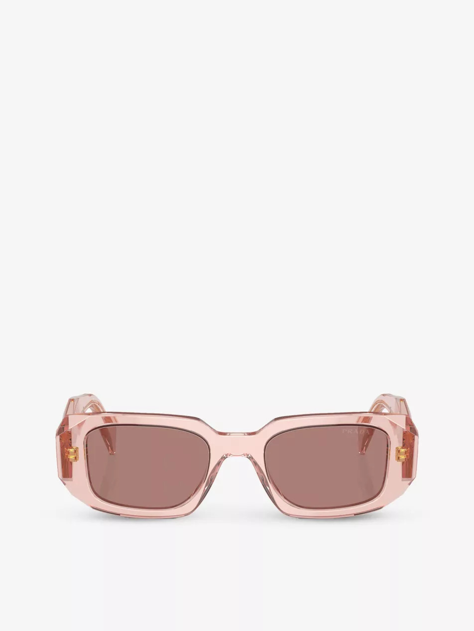 PR 17WS rectangular-frame acetate sunglasses | Selfridges