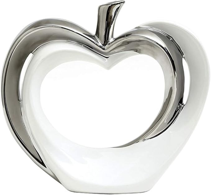 Anding Ceramic Statue Apple Statue Home Decoration Pottery Decoration Sculpture Silver Vase | Amazon (US)