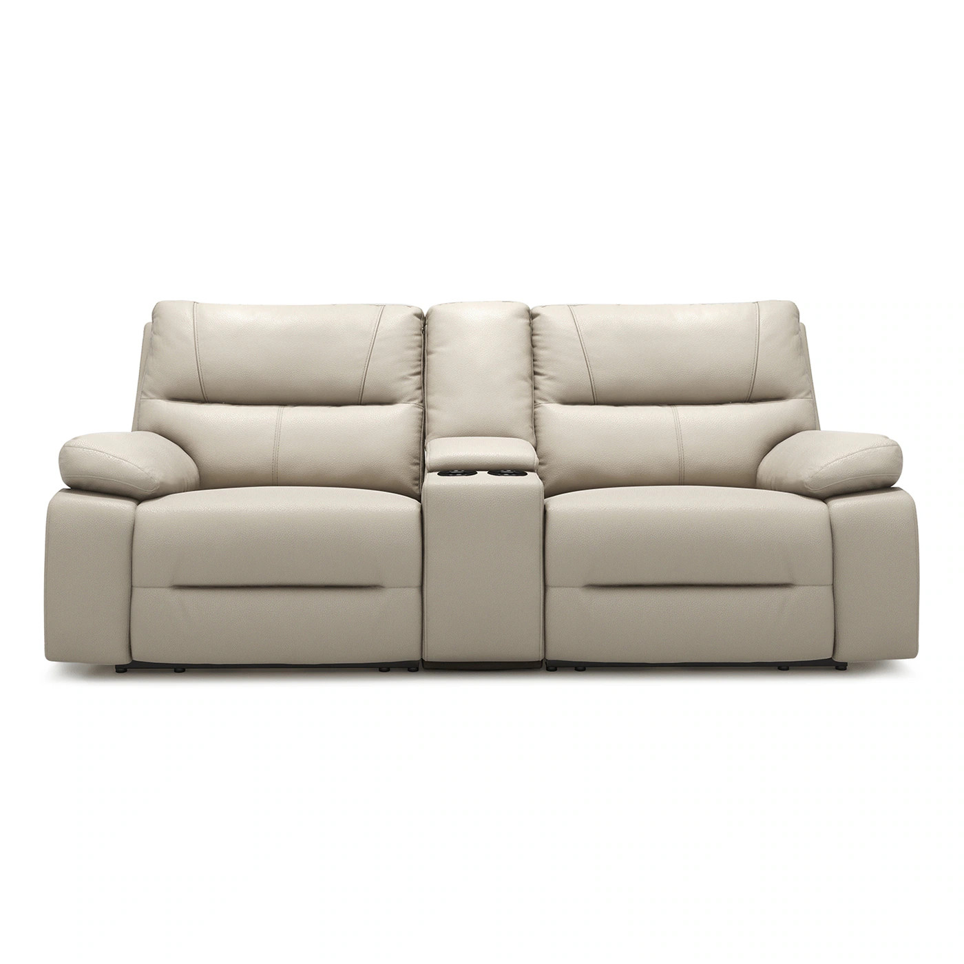 Jennifer Taylor Home Malibu 79.25-in W Modern Cream Taupe Beige Genuine leather 1-seater Loveseat one_size in White | L3P-K100-P82001 | Lowe's