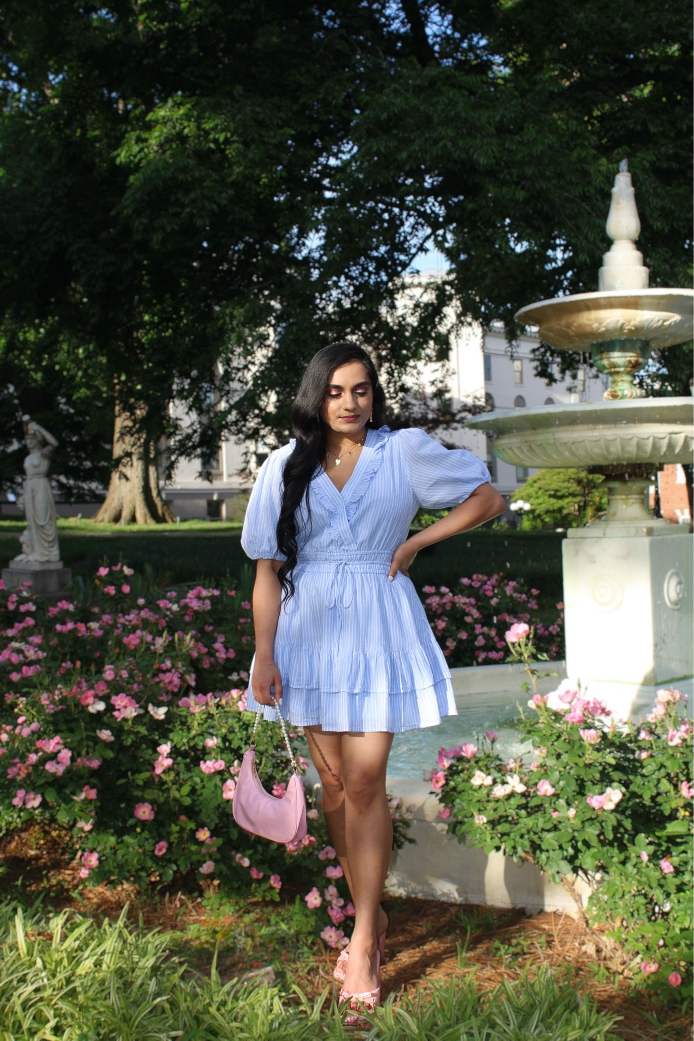 • I {Pink} I Like {Blue} 🩷💙 •

A dress so nice, I got it twice - just in two colors! This is the light blue version of the dress I shared in my last post. It features subtle stripes, ruffle details, puff sleeves, and yes.. it has pockets! 👗 I kept the pistachio dress look neutral, but these dresses are perfect for playing with color too, so I added pink accessories to this one for a fresh spring color combo! 🌸

spring dresses, spring fashion, spring outfits, spring styles, puff sleeve dress, ruffle dress, striped dress, Walmart dresses, light blue dress, pink heels, pink bag, pink purse, pink flower earrings, charm necklace

#LTKootd #LTKSeasonal #LTKgrwm