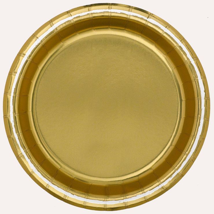 8.5" 20ct Dinner Paper Plates Gold - Spritz™ | Target