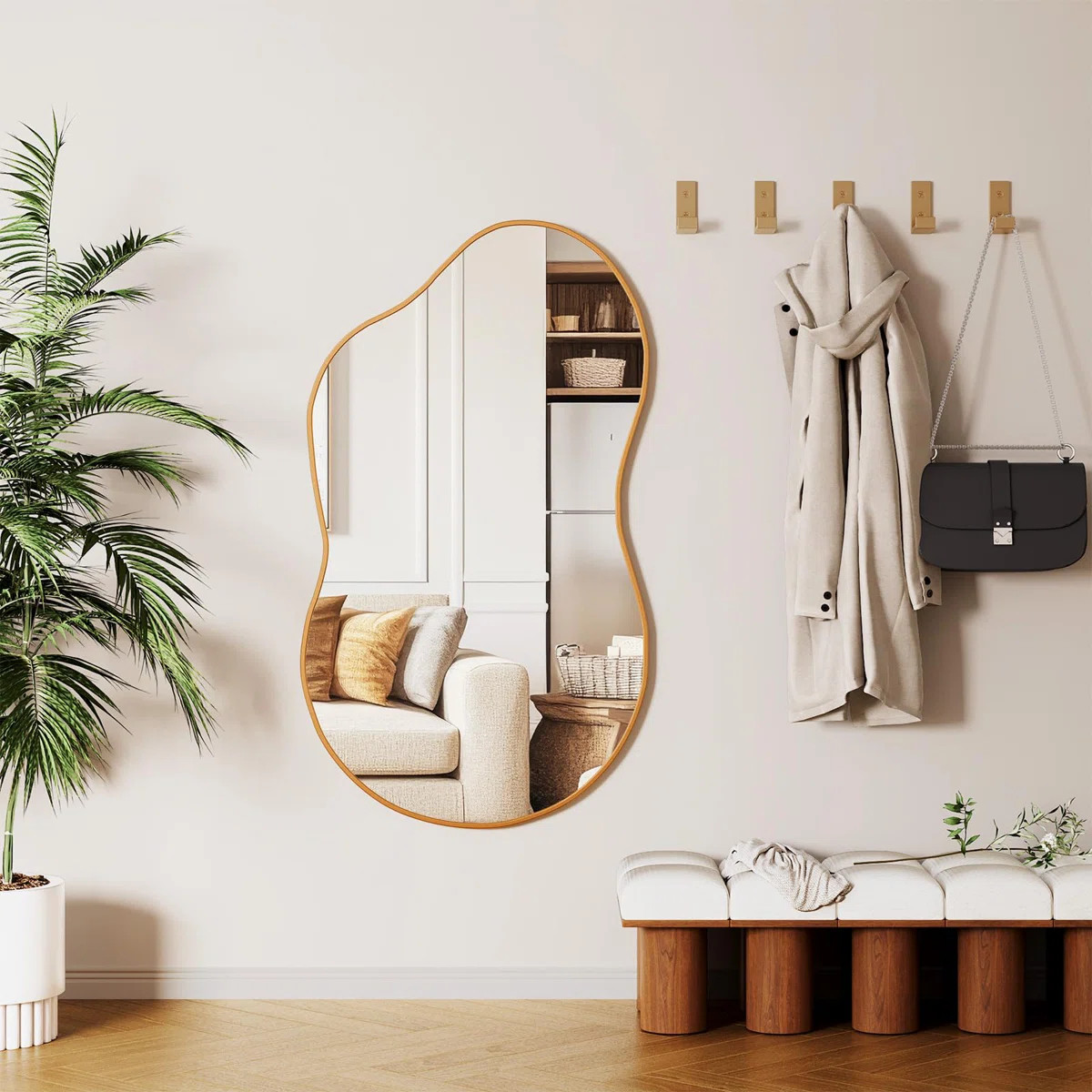 Aluminum Free Form Mirror | Wayfair UK