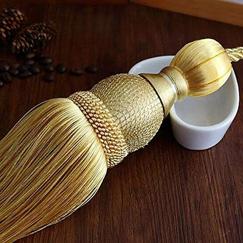 2Pcs Curtains Tieback Rope Tassel Curtains Buckle Curtain Strap Braided Tassels Tiebacks (Gold) | Amazon (US)