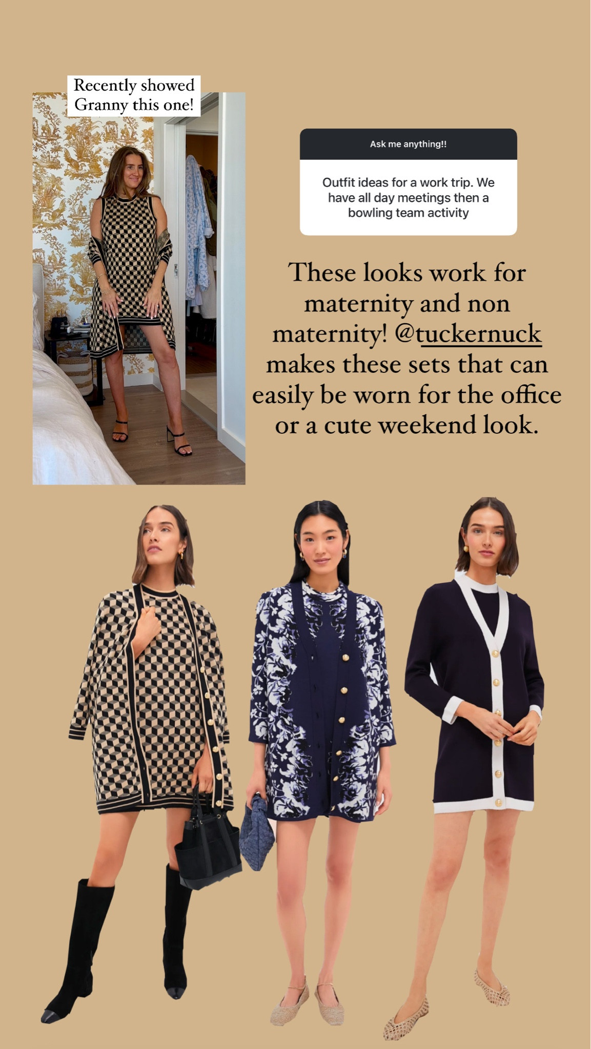 Matching sweater and dress sets from Tuckernuck! I suggest sizing up if pregnant! TTS if not pregnant.

#LTKBump #LTKWorkwear #LTKStyleTip