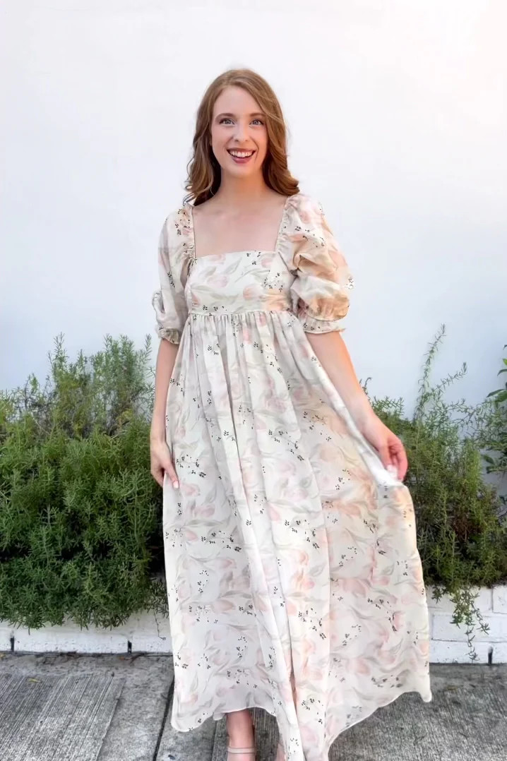 Nadine Babydoll Maxi Dress | Morning Lavender