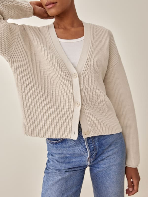 Elke Cotton Cardigan | Reformation (Global)