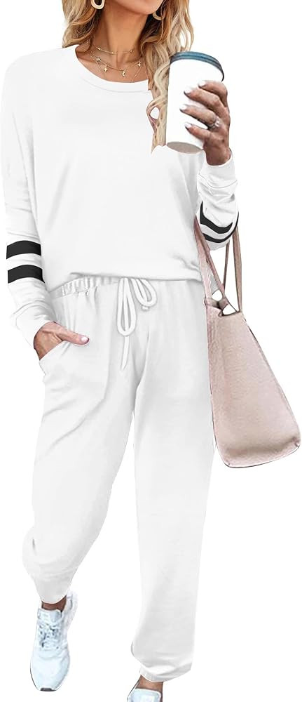 Ekouaer Sweatsuits Womens Loungewear Set Tracksuit Long Sleeve Pajamas Set | Amazon (US)