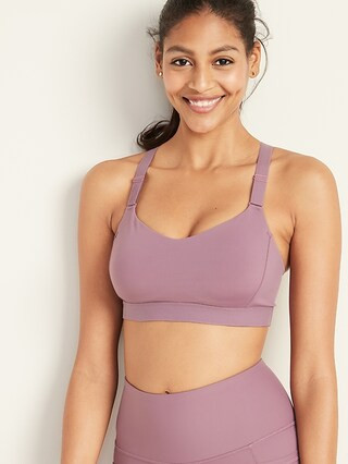 Medium Support Powersoft Adjustable-Strap Sports Bra | Old Navy (US)