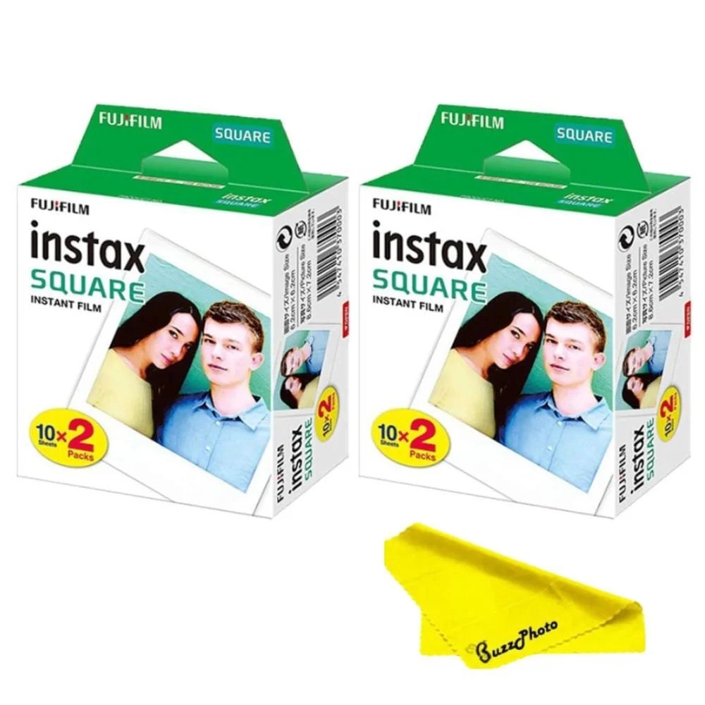 Fujifilm Instax Square Twin Pack Instant Films (White) - BuzzPhoto Value Pack (40 Sheets) | Walmart (US)