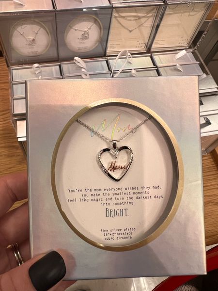 Cubic Zirconia Mom Heart Necklace. Only $20! Perfect gift item.  #LTKjewelry 

#LTKkids #LTKfamily #LTKbump