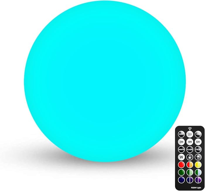 LOFTEK 6-inch LED Light Ball: Nursery Night Light with Remote Control, 16 RGB Color Changing & Di... | Amazon (US)