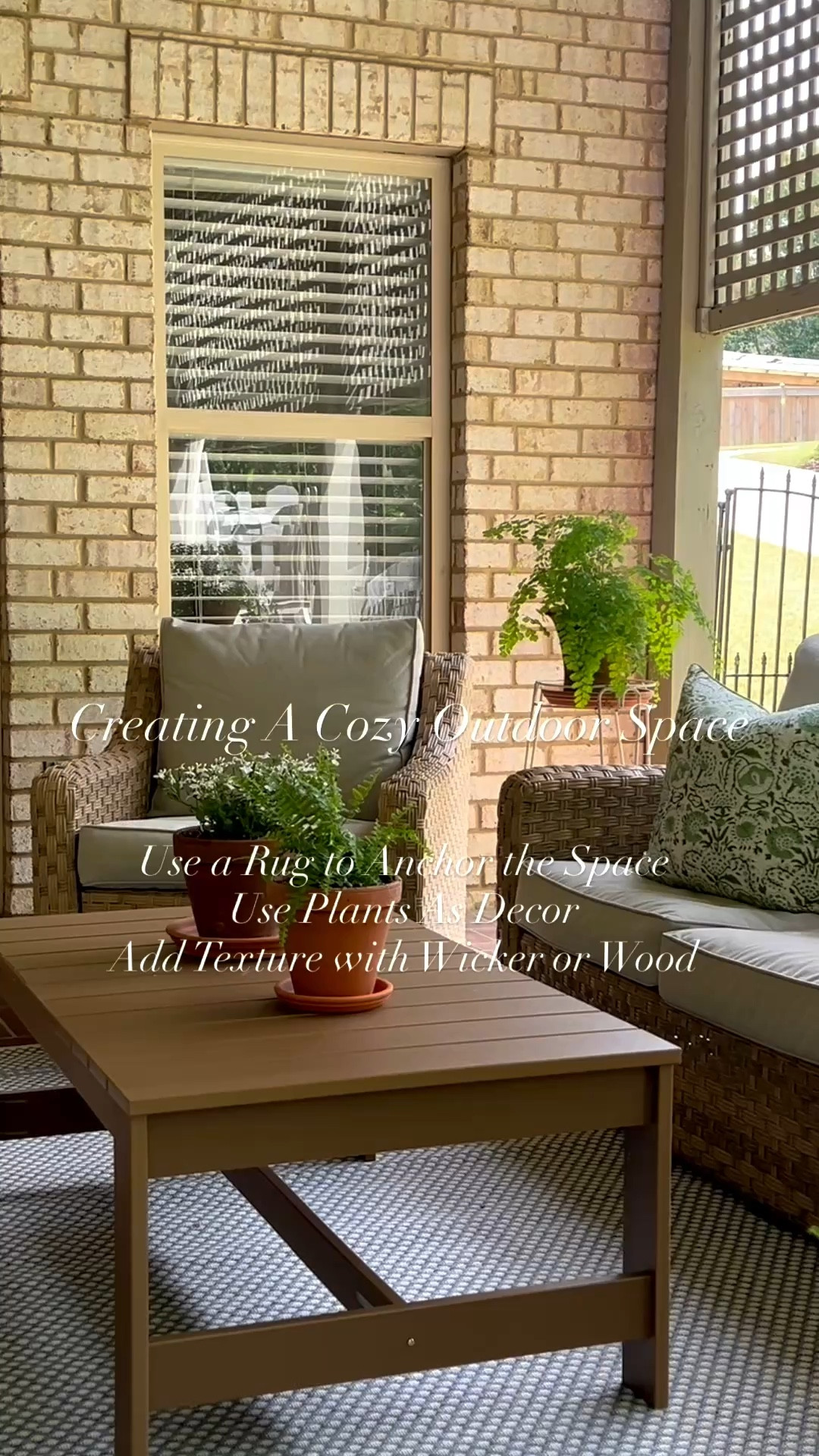 Outdoor living space block print pillow covers outdoor furniture outdoor space creating a cozy outdoor space 

#LTKHome #LTKSaleAlert