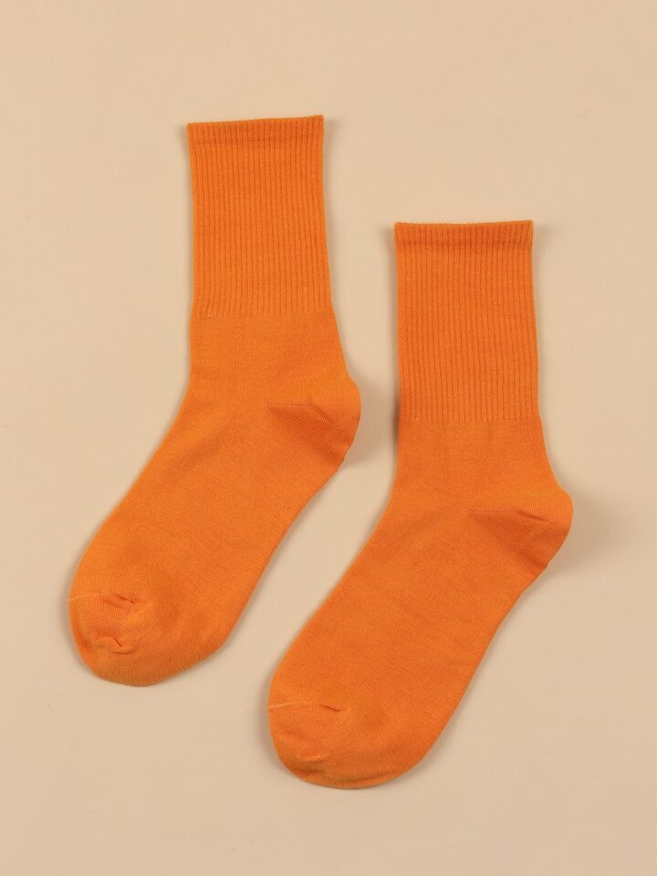 Plain Crew Socks | SHEIN