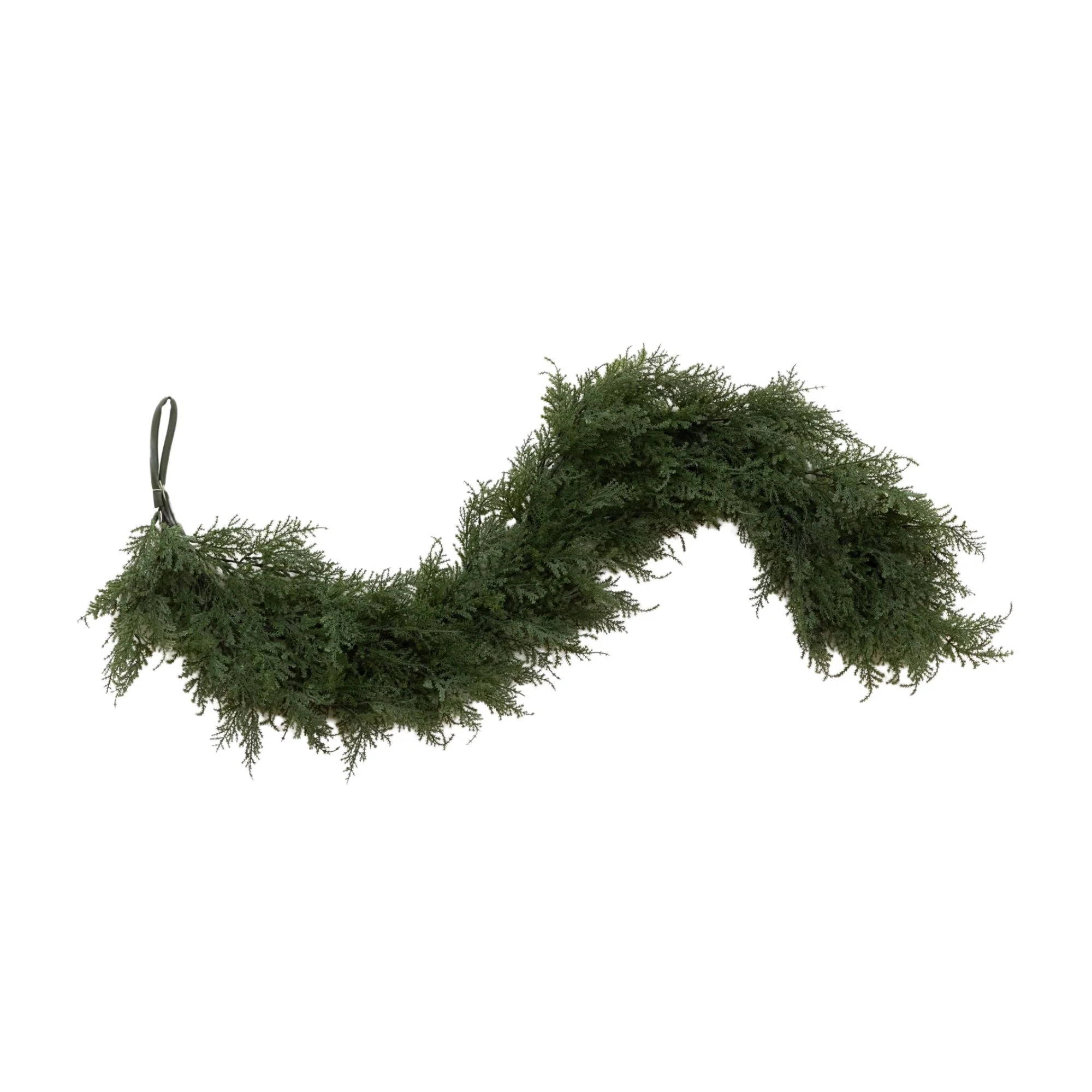Nearly Natural 60" Decorative Plastic Lush Cedar Garland in Green | Walmart (US)