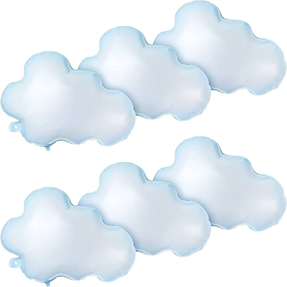 6 Pieces White Cloud Foil Balloons For Birthday Baby Shower Themed Party Birthday Party Decoratio... | Amazon (US)