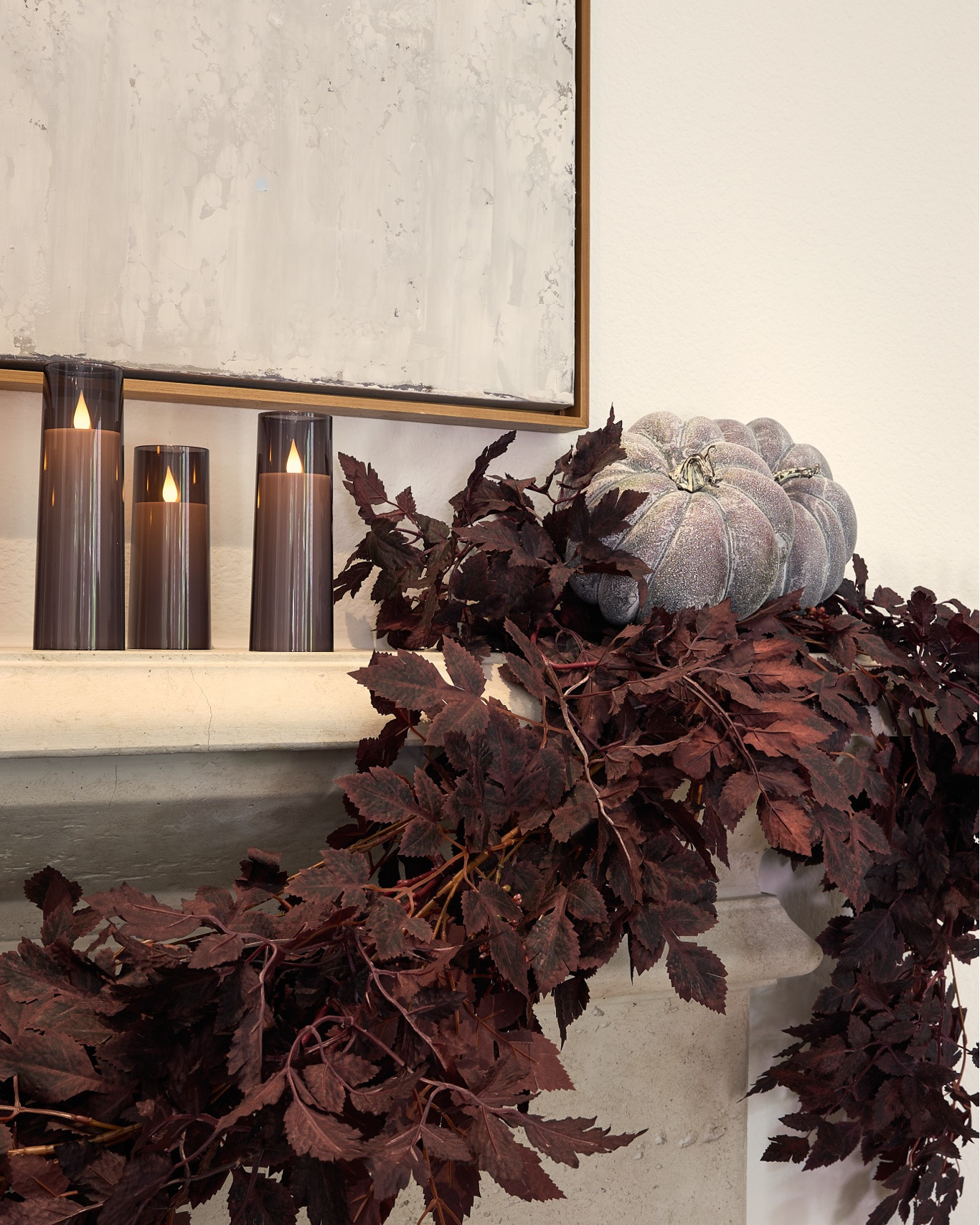 Instant. Moody. Fall…and Halloween Ready 🖤

Give your space an instant shift into fall and Halloween with rich, moody, and dramatic tones using these @Wayfair finds. Think deep plums, flickering candlelight, and the start of pumpkin season.

Everything is linked here to recreate this exact look. The garland is perfect for layering and I also styled it with stems for extra volume across the mantel. The candles give the most beautiful glow and are remote operated.
 Save this for your fall + Halloween inspo ✔️

#AD #wayfairpartner #wayfair #halloween #fallhome #ltkhome #pumpkinseason #falldecor #fallinspo #moodyfall

#LTKSeasonal #LTKHome