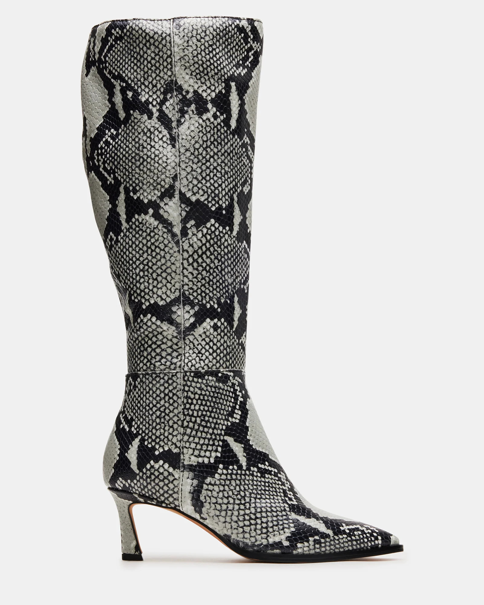 LUCID Snake Pointed Toe Kitten Heel Boot | Women's Boots | Steve Madden (US)