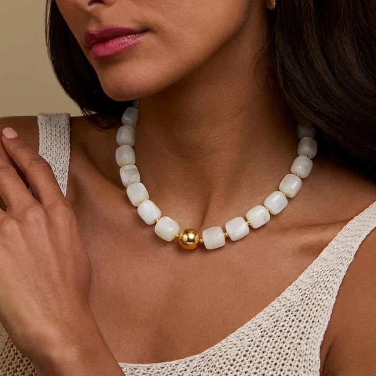 Summer Beach Jewelry Chunky Beaded Necklace for Women Trendy Statement Big Colorful Bubble Resin ... | Walmart (US)