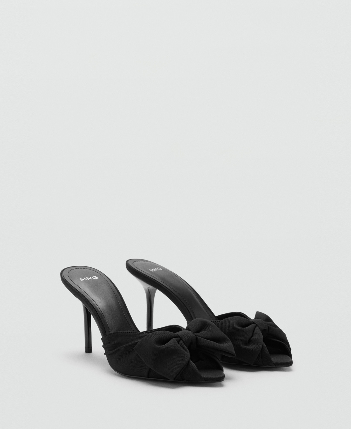 Mango Women's Bow Heel Sandals - Black | Macy's