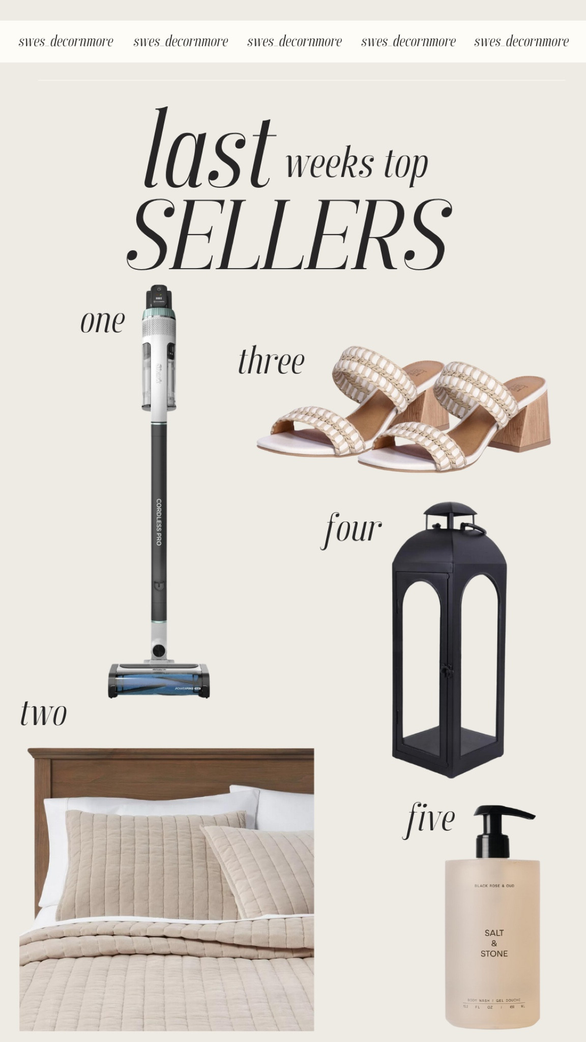 Last weeks top sellers! These white & tan sandal heels are still a top fav. for the summer, this Sand & Stone body wash is an antioxidant body wash that nourishes and softens skin, these lantern style candle holders make great decor touches for any room, and this comforter from Target is perfect for any season! I am happy you are all a big fan of this Shark vacuum from Walmart that has clean sense tIQ technology! 

#LTKSeasonal #LTKStyleTip #LTKHome