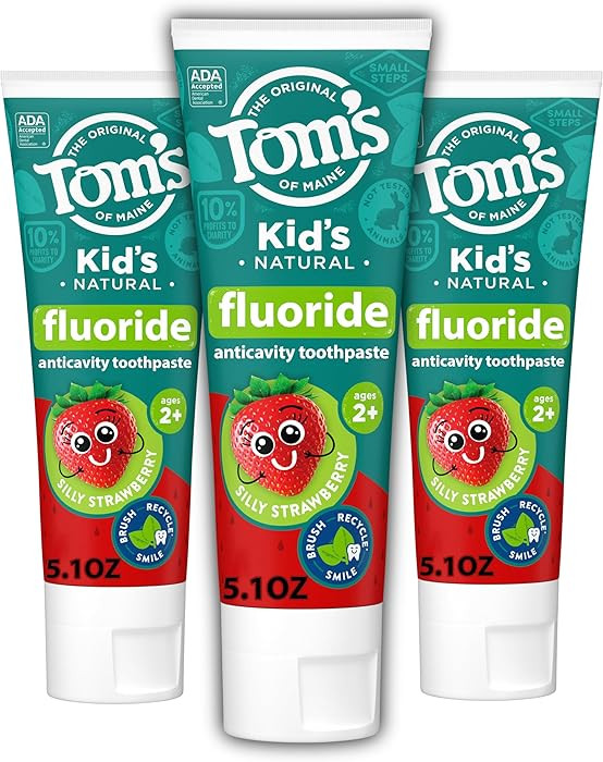 Tom's of Maine ADA Approved Fluoride Kids Toothpaste, Natural Toothpaste, Dye Free, No Artificial... | Amazon (US)