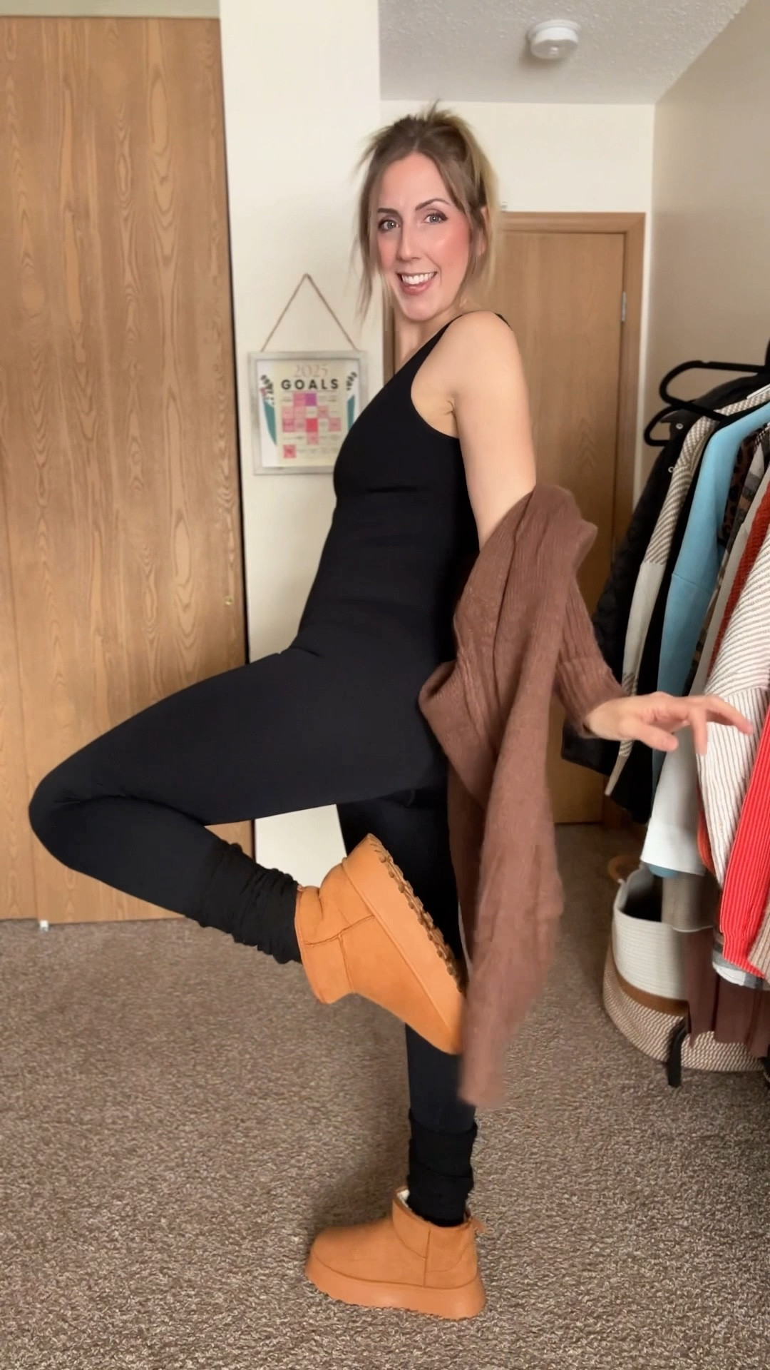 Wearing small in jumpsuit and cardigan. 

#LTKmomlife #LTKSaleAlert #LTKootd