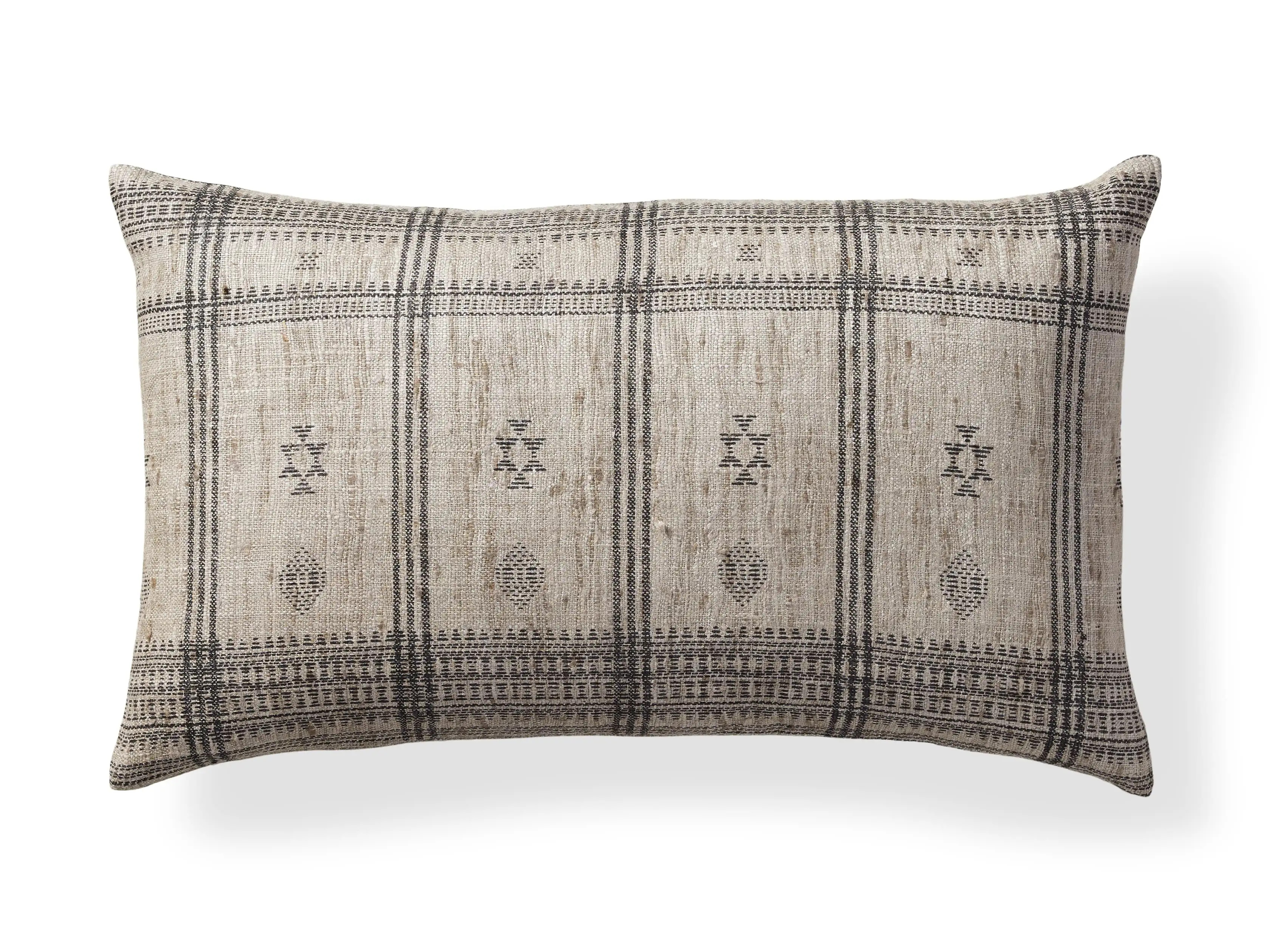 Raw Silk Garwood Lumbar Pillow Cover | Arhaus