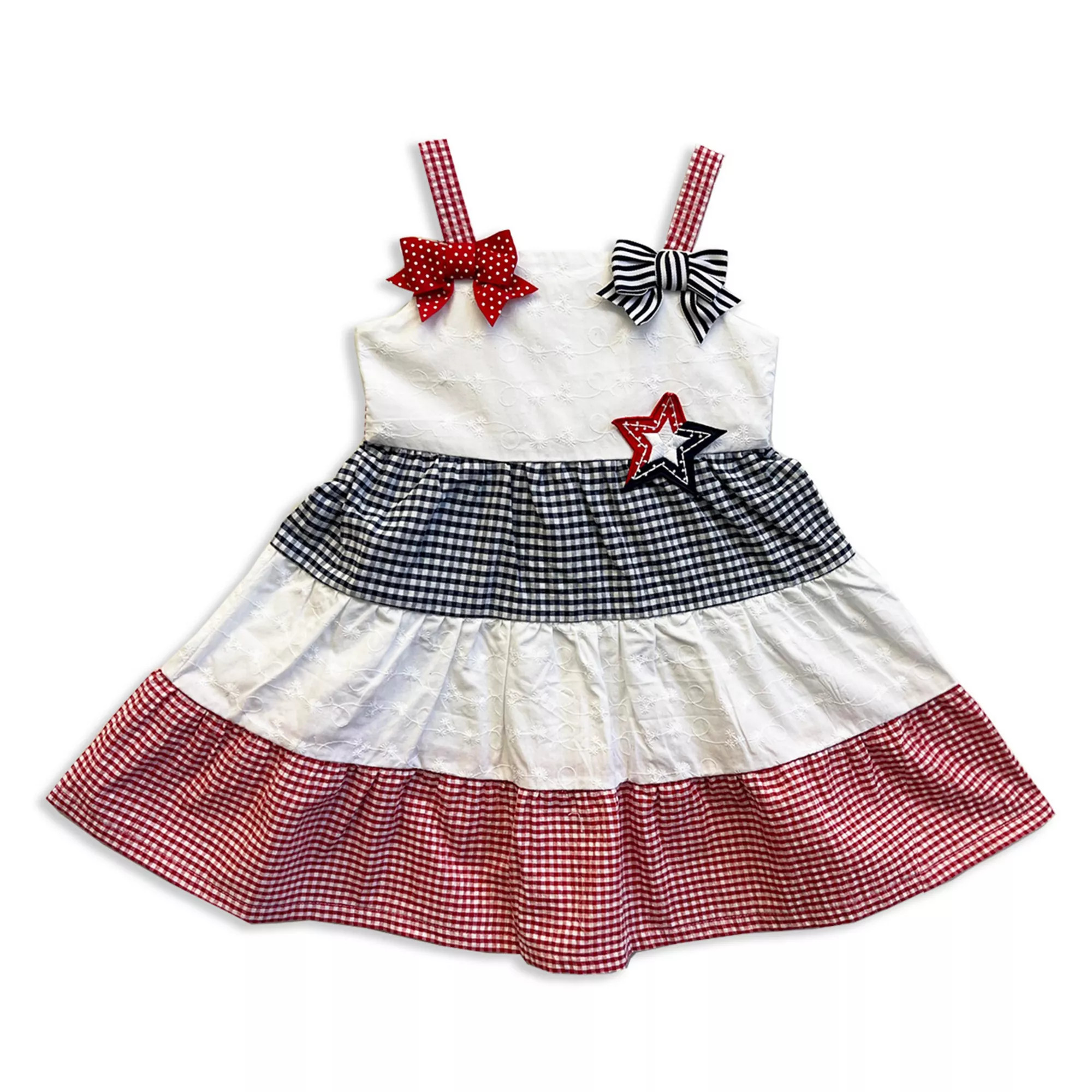 Baby & Toddler Blueberi Boulevard Tiered Sleeveless Americana Dress | Kohl's