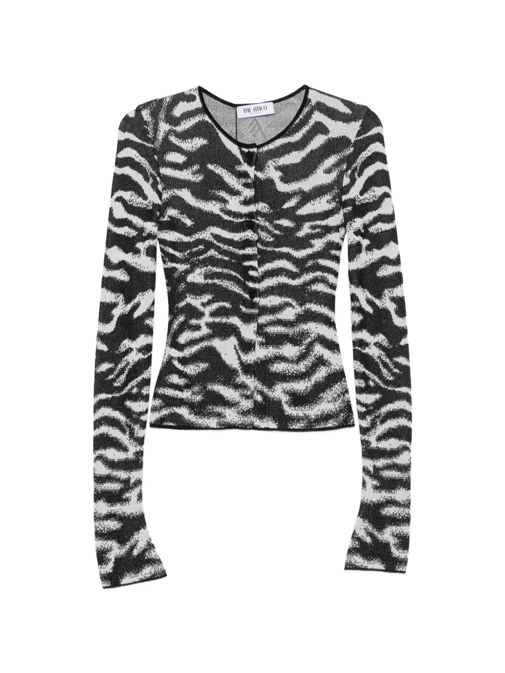 The Attico White and black cardigan | Farfetch Global
