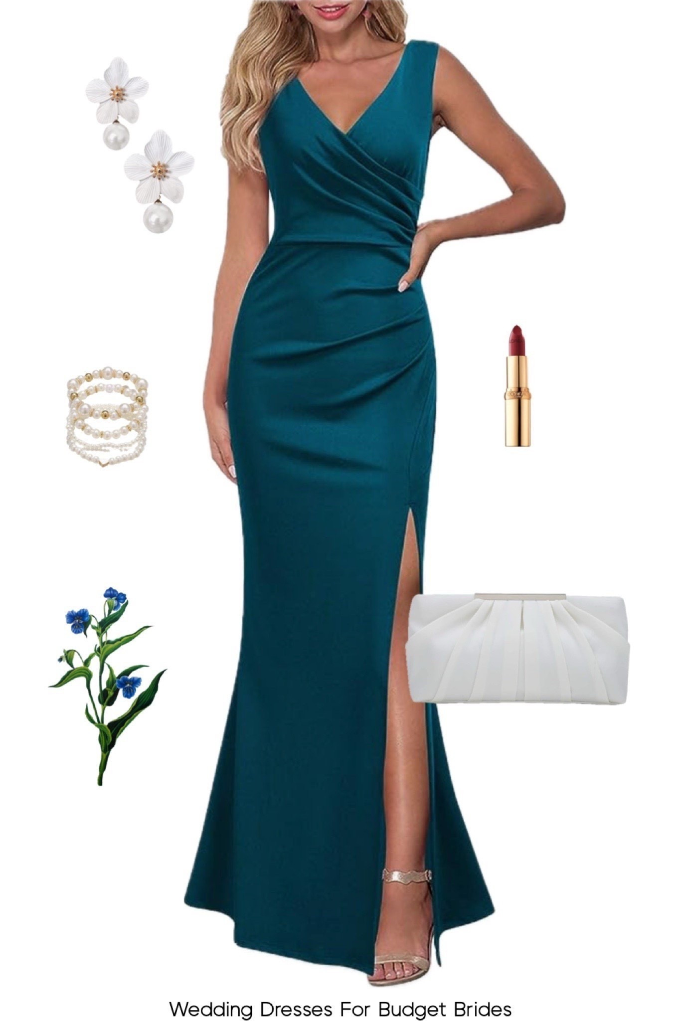 Gorgous teal formal maxi dress and accessories on Amazon.

#LTKWedding #LTKFindsUnder100 #LTKFindsUnder50