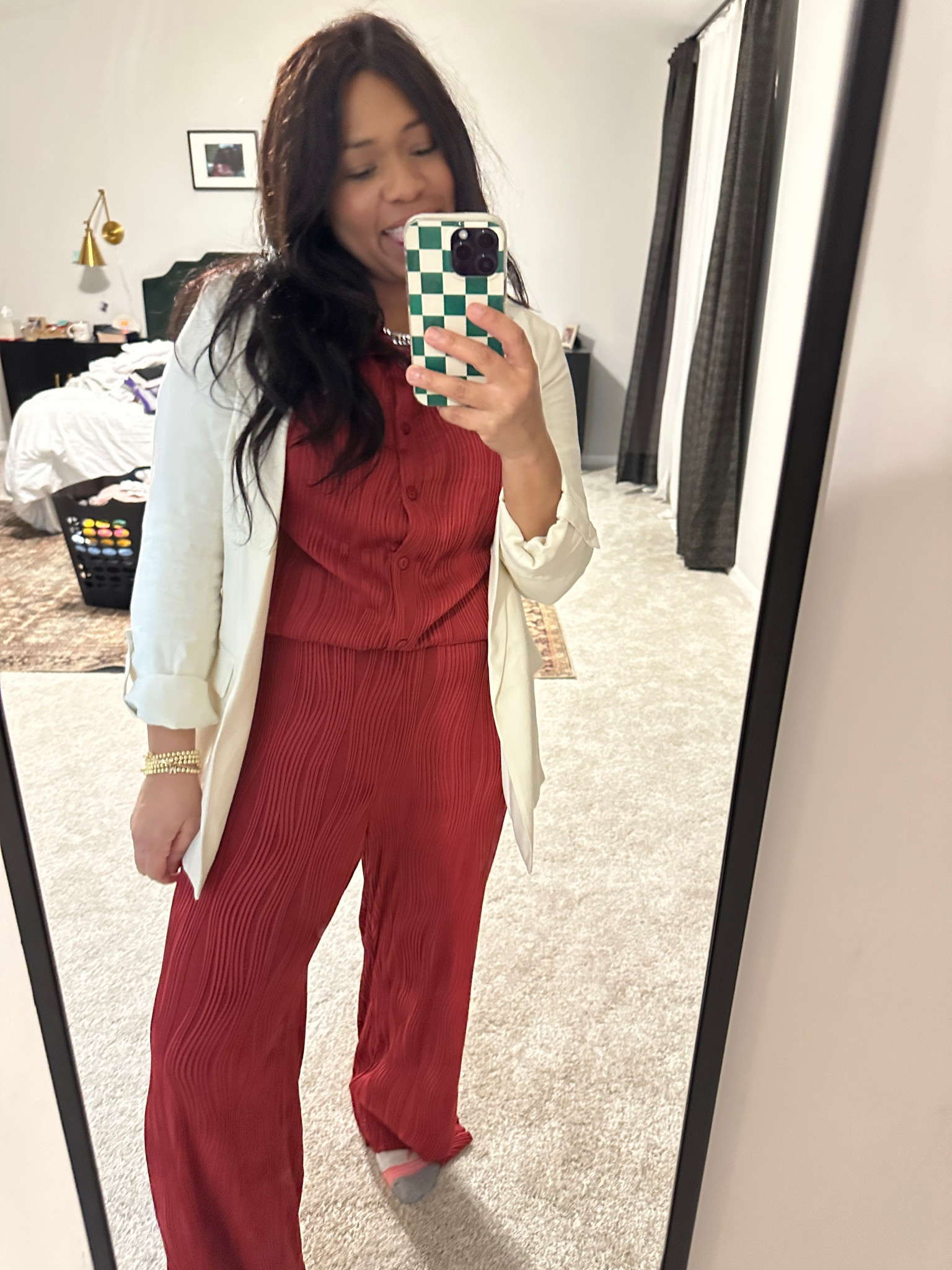 Dressed up the perfect set for any holiday party with a white blazer! 

#LTKWorkwear #LTKHoliday #LTKSeasonal