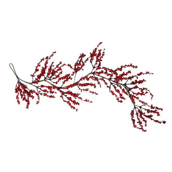 Northlight 45" Unlit Red Berries Artificial Christmas Swag | Target