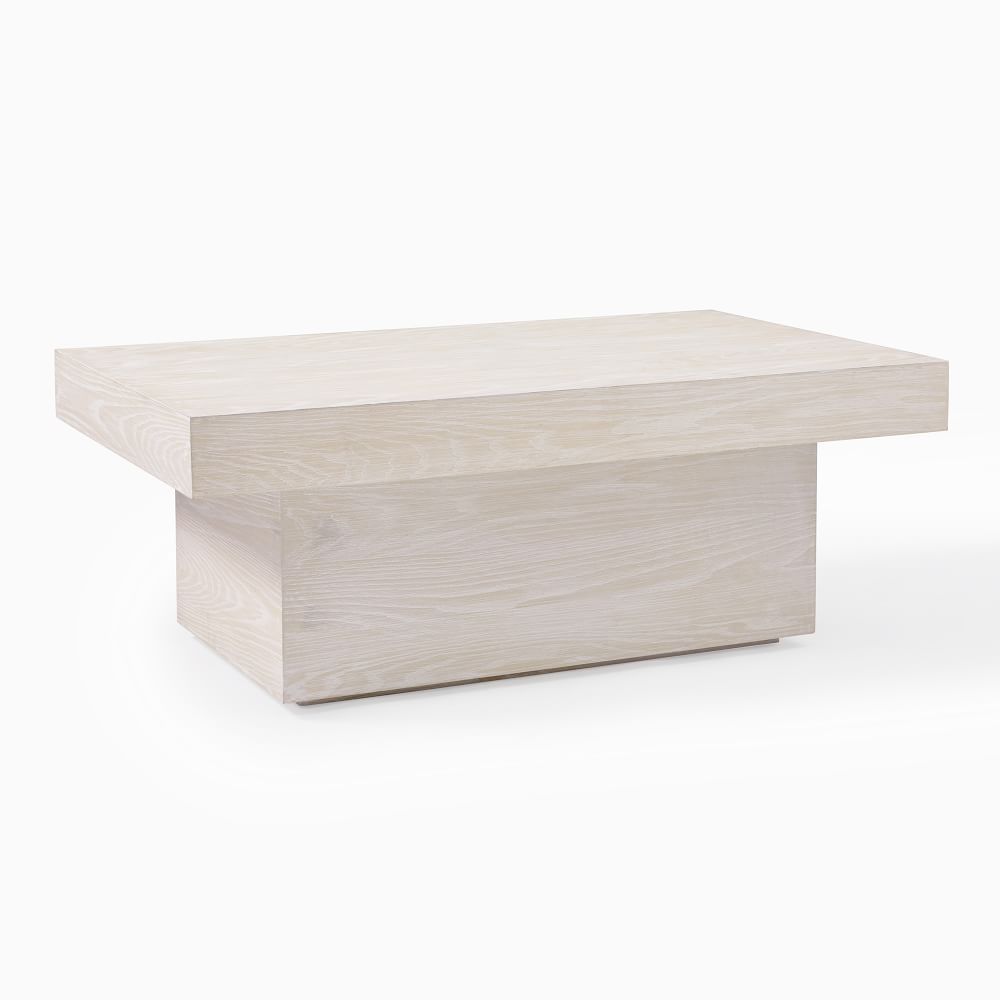Volume Pedestal Coffee Table (44&quot;) - Wood | West Elm (US)