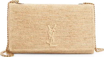 Saint Laurent Kate Medium Crochet Raffia Shoulder Bag | Nordstrom | Nordstrom