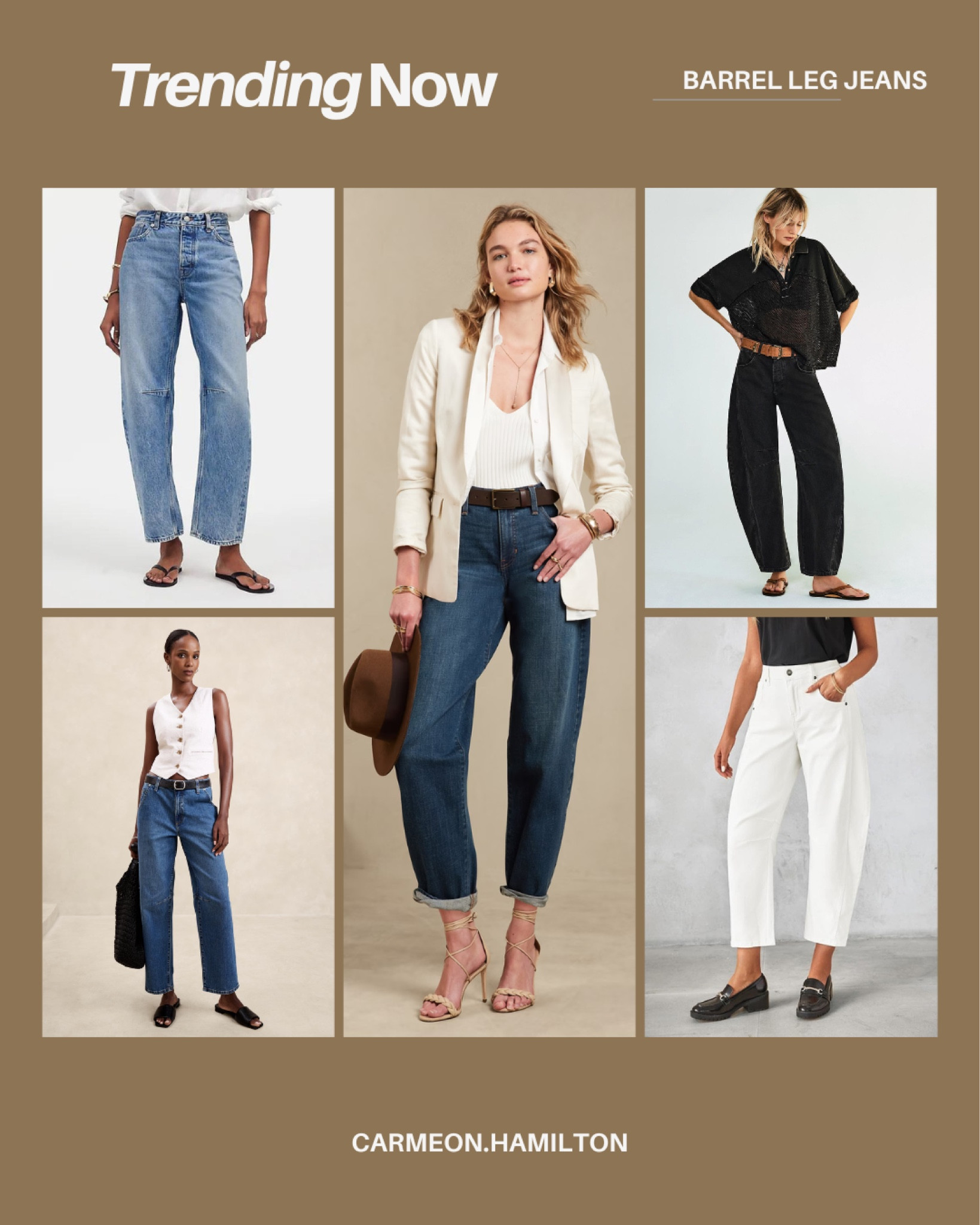 Trend yo try this season.

Barrel leg jeans, barrel jeans, fall denim, trendy denim

#LTKStyleTip