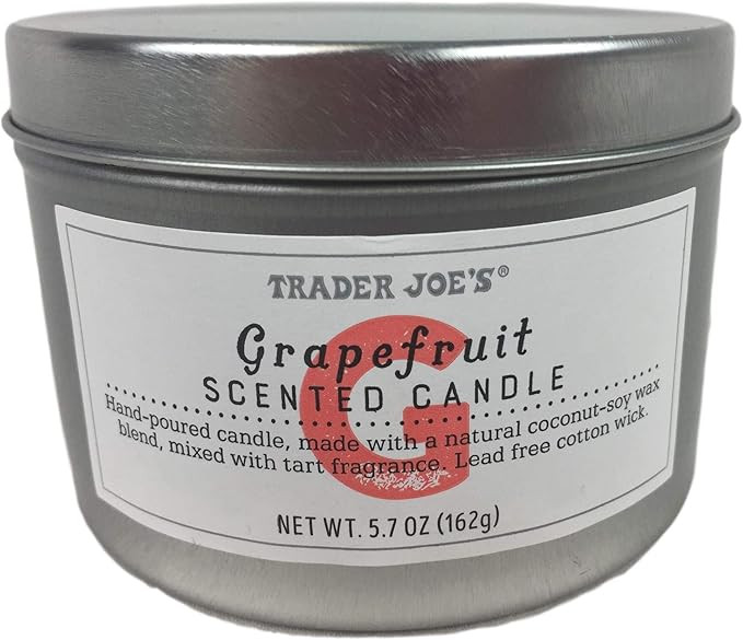 Trader Joe's Grapefruit Scented Candle NET WT 5.7 OZ (162g) | Amazon (US)
