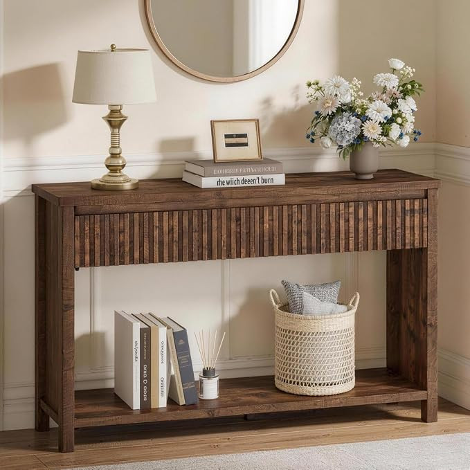 Console Tables for Entryway, Console Table with Drawers, 47In Sofa Table with Storage, Narrow Ent... | Amazon (US)