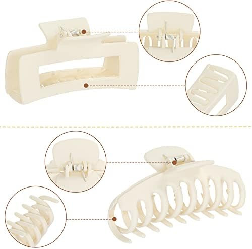 Claw Clip Hair Clip 8 Pack Rectangular Hair Clips for Women Girls Large Hair Jaw Clips Hair Clamp... | Amazon (US)